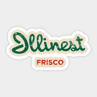 Illinest Holiday Inn Distressed Frisco Sticker